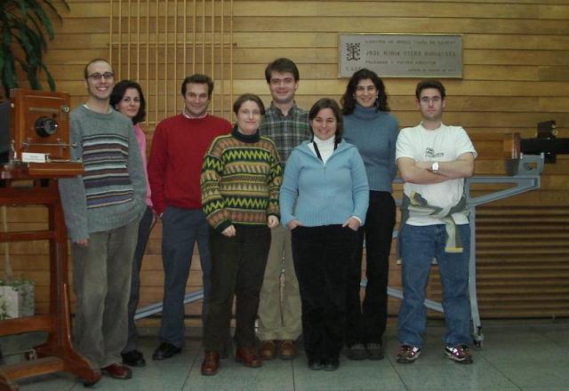 The group at the Institute hall, January 2006