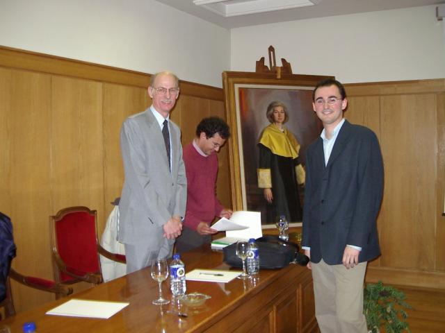 Larry Thibos and Sergio at Sergio Barbero's Ph D. Thesis Defense. 
Universidad de Valladolid, Feb 2004