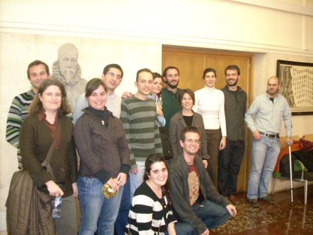 After Patricia's PhD defense with Sara, Enrique, Carlos, Susana, Elena, David, Isi, Sergio, Lucie, Lourdes, Alberto and Alfonso. Universidad de Valladolid (7/2/08)